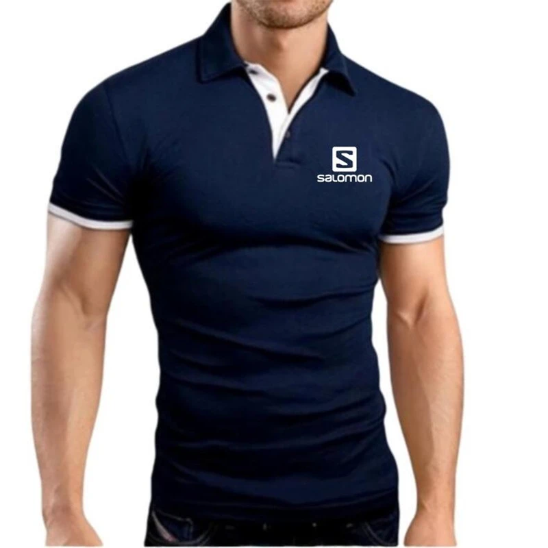 

Brands masculina Solomon Polo Shirt Men Cotton Short Sleeve Men Polo Shirt Sportsjerseysgolftennis Plus Size Male Blusas Tops