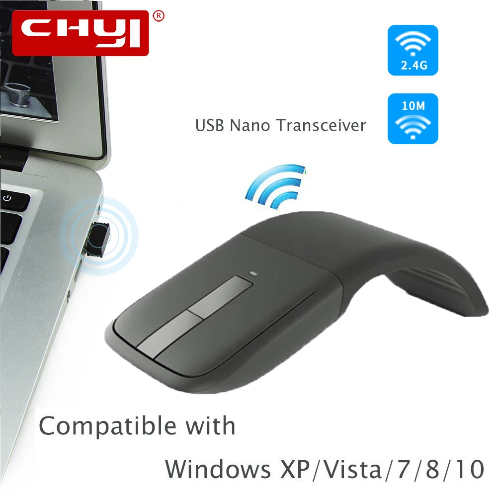 Мышь компьютерная беспроводная складная дуговая 2 4 ггц|computer mice|usb receiverarc touch |