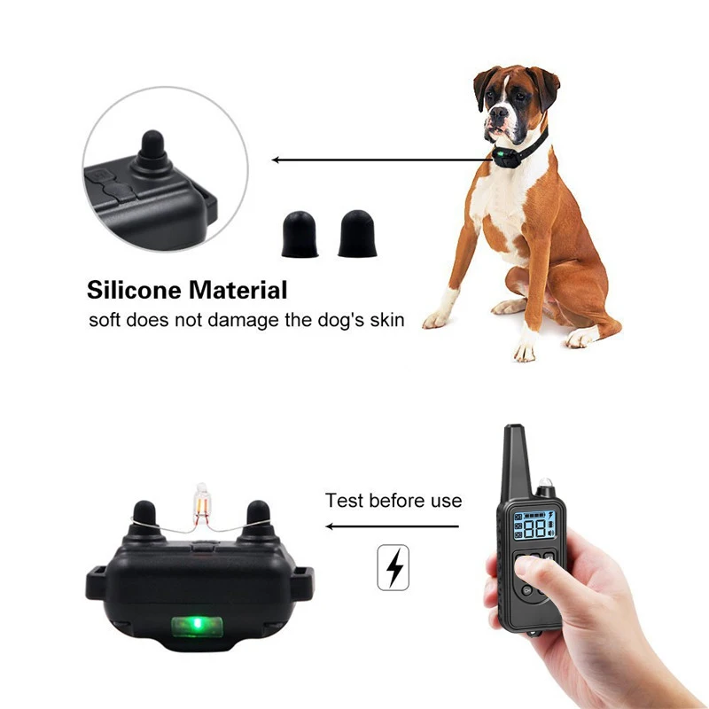 Goede 800M Elektrische Hond Opleiding Kraag Huisdier Afstandsbediening Apparaat Backlight Display Waterdichte Oplaadbare Hond Shock Trillingen Kraag