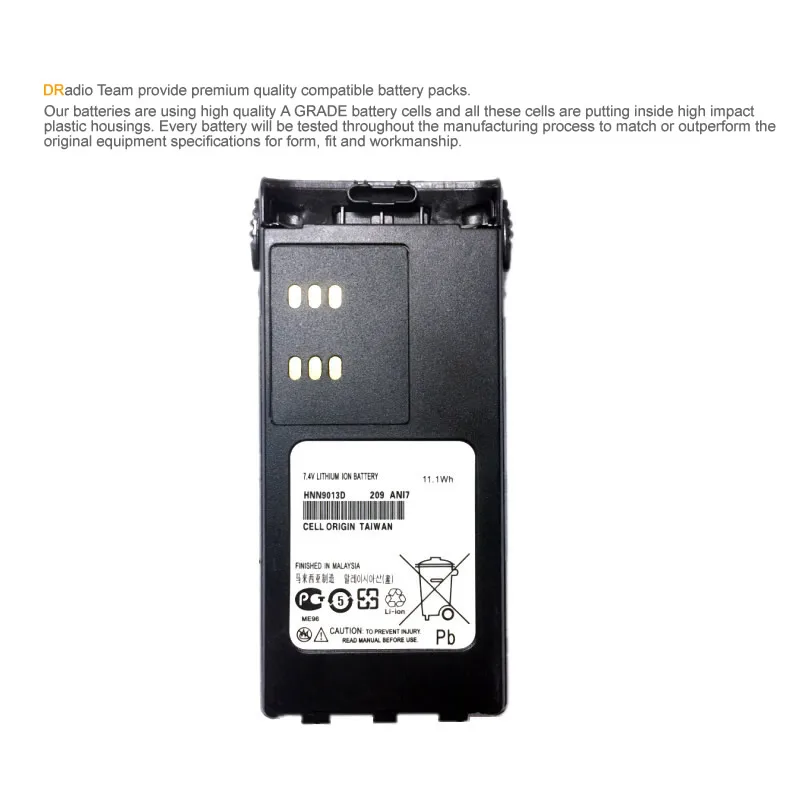 Литий ионный аккумулятор HNN9013D 7 4 в 2000 мАч для рации Motorola HT750 HT1550 GP140 GP320 GP328 GP338 GP340