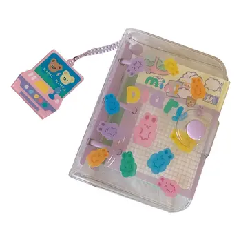 

Cute Rabbit Bear 3 Hole Spiral Notebook Loose Leaf Binder Planner Office Supply