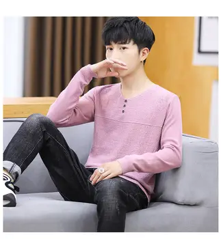 

Men's spring ins Korean trend, handsome inner garment, men's bottoming shirt, men's long sleeve T-shirt