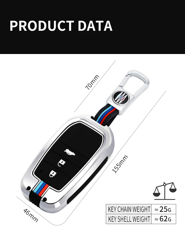 2021 nuova copertura della cassa chiave dell'automobile per Toyota Chr Rav4 Auris Avensis Prius Aygo Camry Corolla Land Cruiser 200 Prado Crown Keychain - H4783b616e4e64db7ae022627bc9ce957q