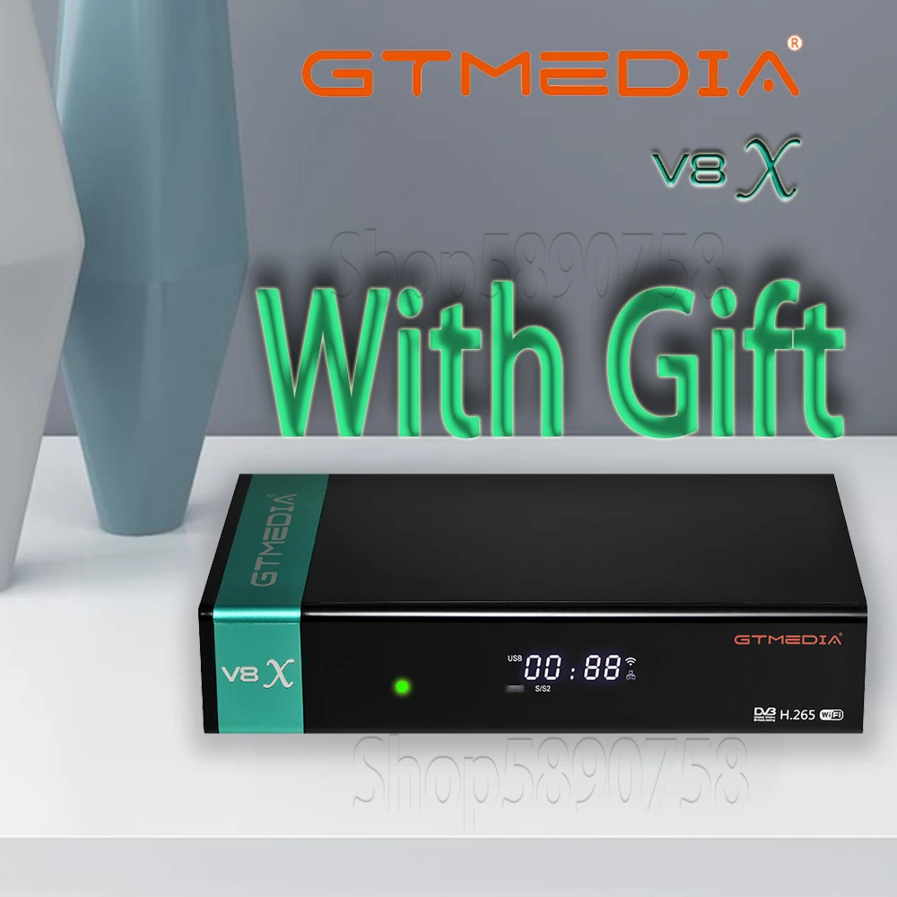 Новый спутниковый ресивер Gtmedia V8X Full HD 1080P DVB-S/S2/S2X со встроенным Wifi без приложения |