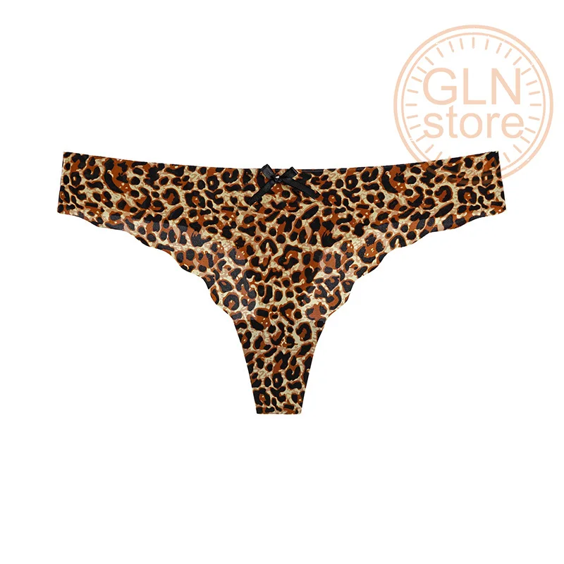 

women's underwear, sexy thong, wavy edge, ice silk, low-rise, one-piece seamless women's briefs 144