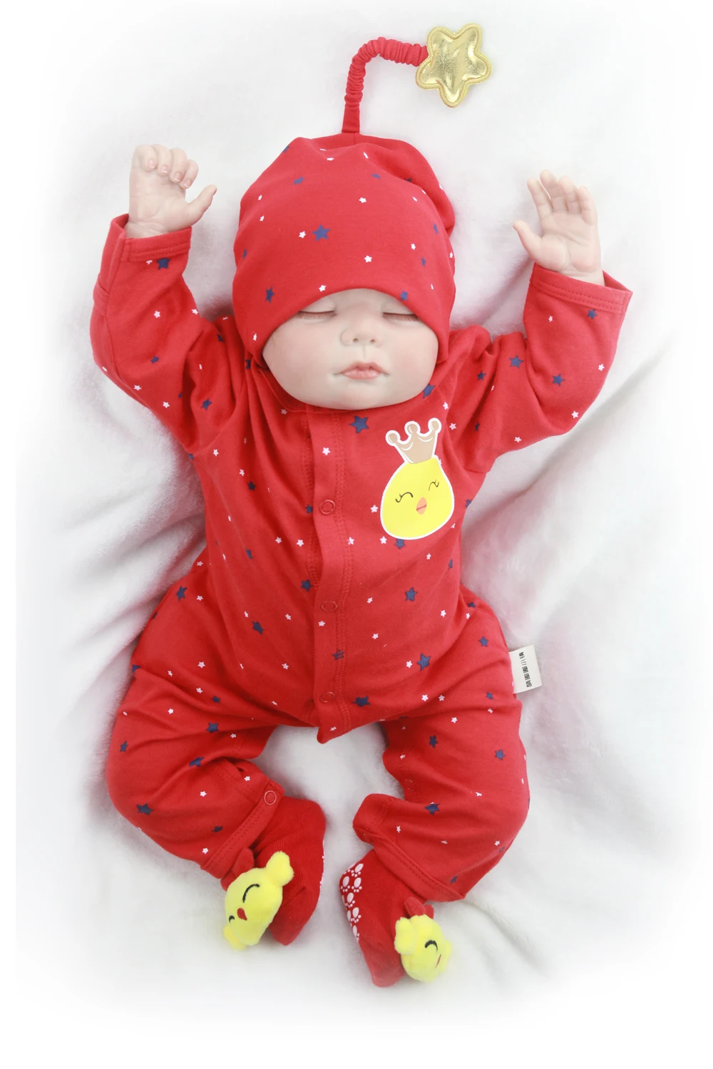 Силиконовые куклы Reborn baby, 22 дюйма, 55 см, настоящая Спящая кукла для новорожденных, bebe reborn bonecas, Подарочные игрушки
