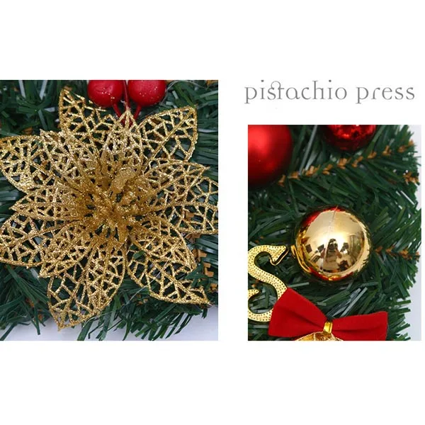 Quality Large Artificial Flower Garlands Christmas Wreath XMas inside and outside perfect Deco Christmas for shops, offices, Chr