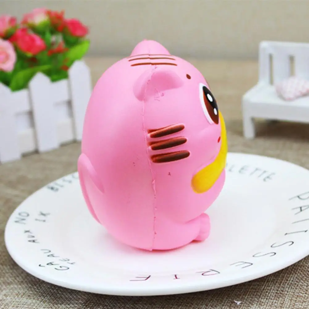 Брелок 10 см Jumbo Kawaii Cat/Kitty удерживайте рыбы животных медленно поднимающийся Squeeze хлеб торт сладкий ароматический подарок