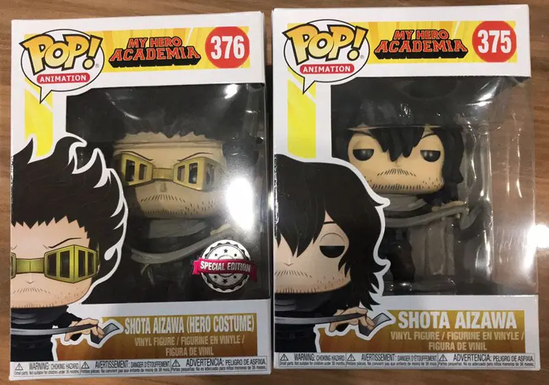 

2 Pieces/set Exclusive Funko pop Official My Hero Academia - Shota Aizawa Vinyl Action Figures Collectible Model Toy
