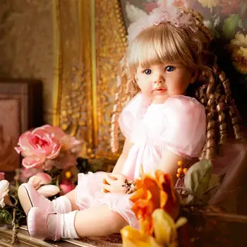 

LeadingStar 60cm Reborn Baby Doll Lifelike Realistic Infant Toy Beautiful Princess Girl Elegant Dress Children Christmas Gift