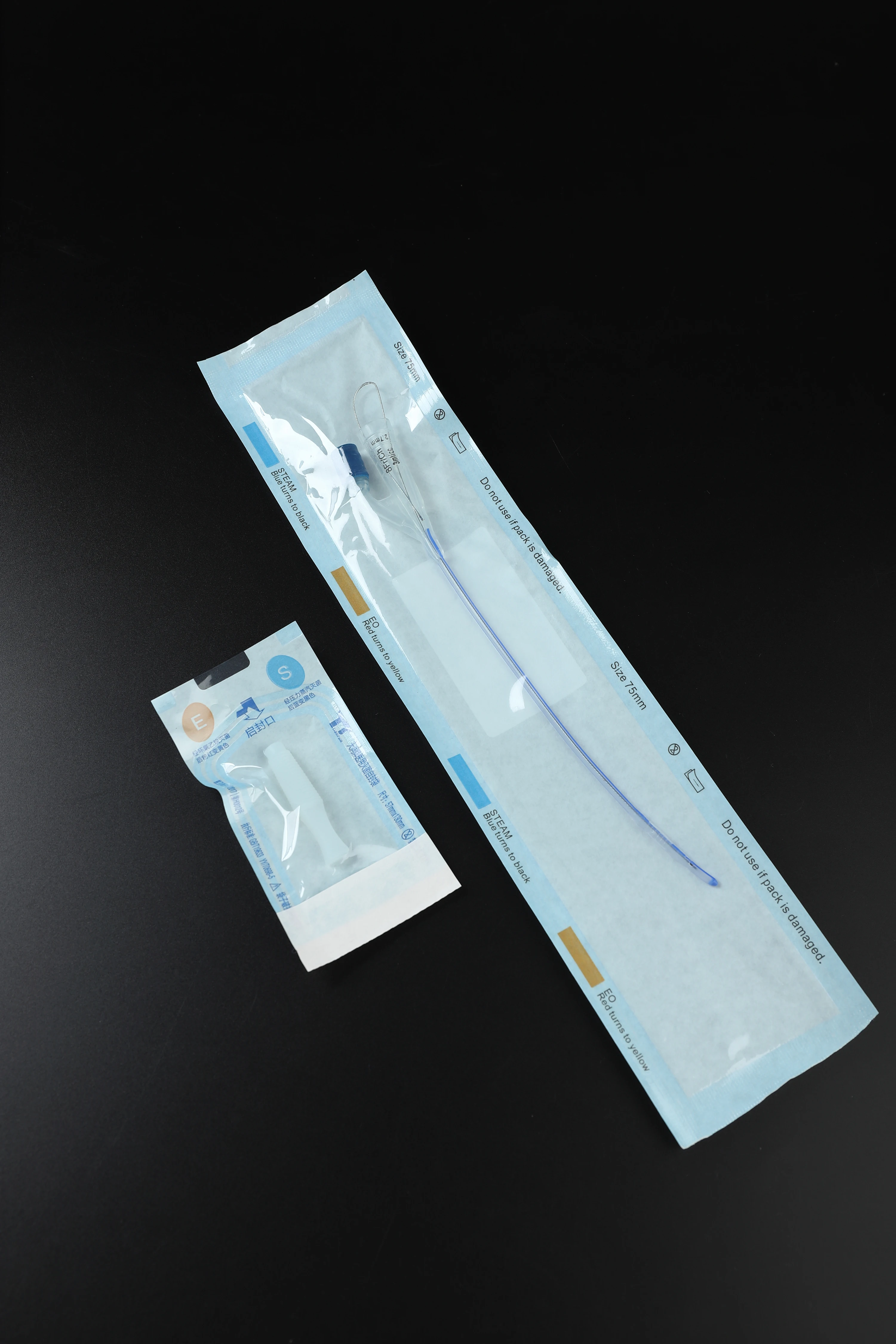 Cat Urethrostomy Catheter 2 Ways Foley Catheter Silicon with Rigid Guide Wire&Plug 6FR 8FR 10cm Urinary Sterile