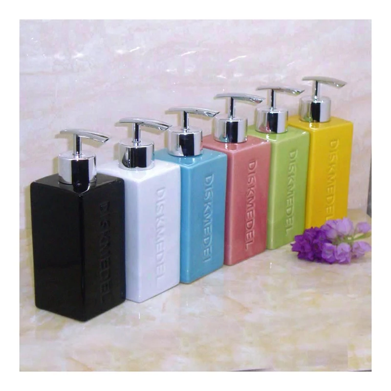 BathroomSoapDispenserCeramicHandSanitizerShowerGelShampoo