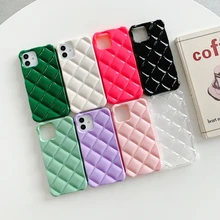 12 Pro Case Cute Jelly Candy Diamond Rhombus CC Style Silicon Cover for iPhone 11 Pro Max XR X XS 12 Mini SE 2020 7 Plus 8 Cases