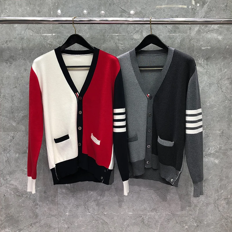 安くて可愛い人気 21ファッションブランドセーター男性スリムフィットvネックカーディガン服パッチワークストライプ綿秋冬カジュアルコート 新年の贈り物 Signature Johaness Com 安くて可愛い人気 21ファッションブランドセーター男性スリムフィットvネックカーディガン服パッチワークストライプ綿秋冬カジュアルコート 新年の贈り物 Signature Johaness Com
