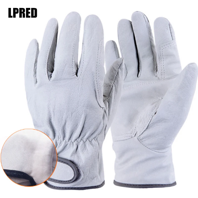 

Hot Sale Protection Glove D Grade Ultrathin Leather Safety Work Gloves