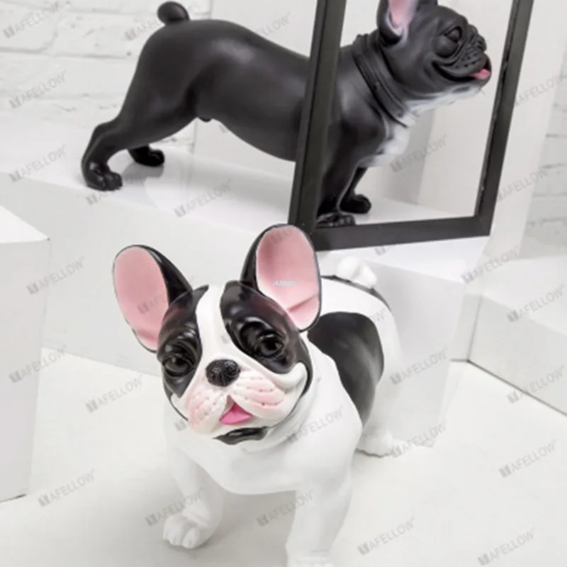 12" Animal Simulation Props Home Decorations Bulldog Canis Familiaris Companion Dog Art Craft Creative Present PVC 30CM Z2470
