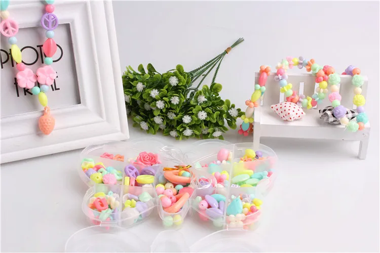 Бабочка DIY игрушка с бисером набор для детей креативный подарок для девочки Ручной работы Бусины на шнуровке Изготовление ювелирных изделий развивающие игрушки