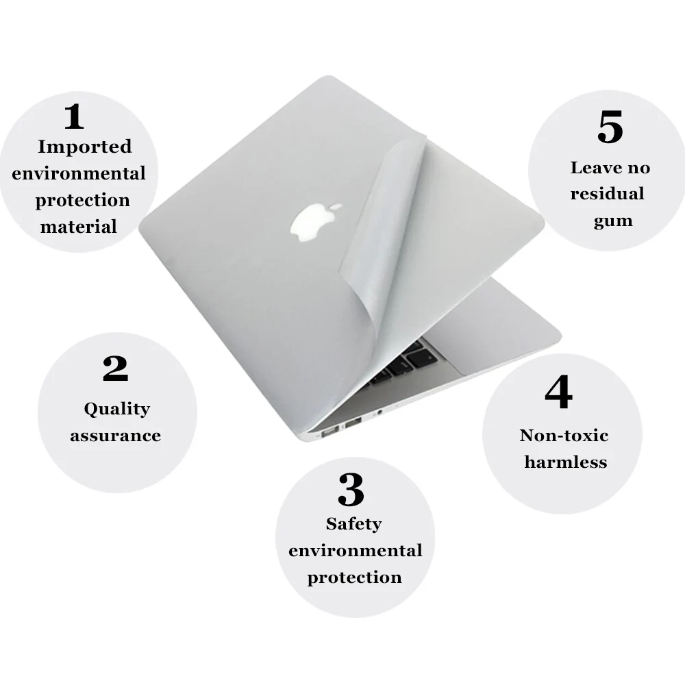 For macbook 2020 Pro 13 A2289 Laptop Sticker Top & Bottom Vinyl Skin Cover For MacBook Air Pro Touch Bar 11 12 13 15 16 inchs laptop handbags for women