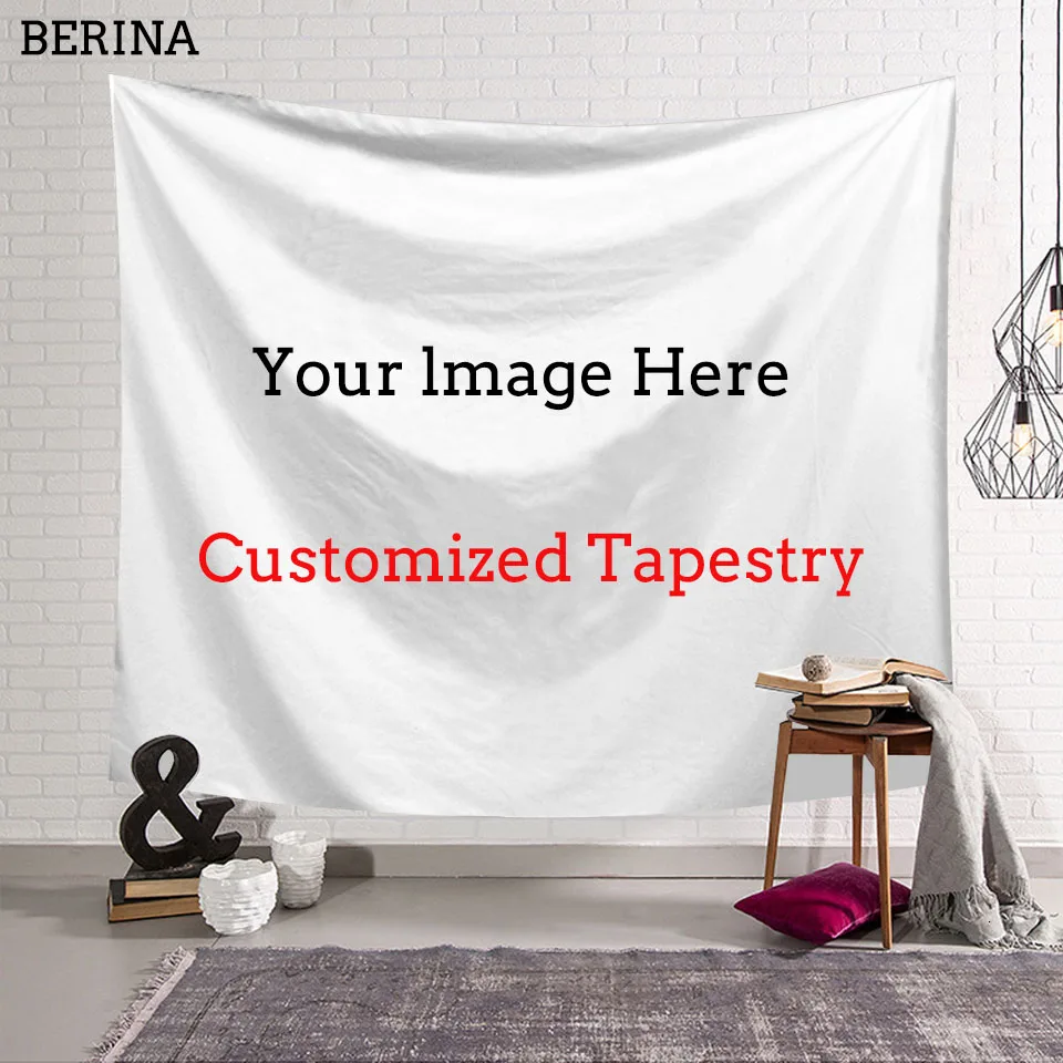 

Custom Tapestry Wall Hanging Carpet Photo Custom Polyester Wall Cloth Yoga Mat Beach Towel Farmhouse Decor Tapestries