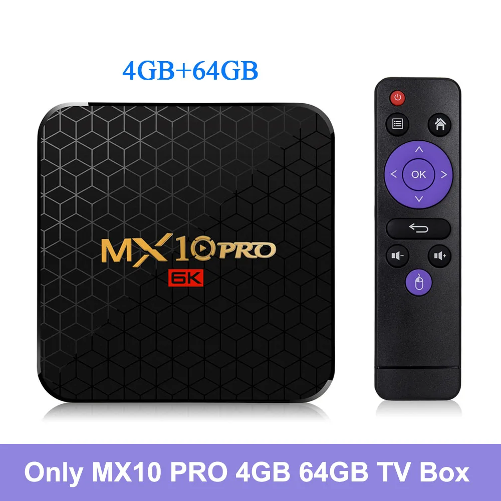 MX10 PRO для приставки android Smart ТВ коробка Android 9,0 MX10 плюс Allwinner H6 4K Media Player 6K Изображение декодирования 4 Гб оперативной памяти, 32/64GB 2,4G, Wi-Fi, ТВ коробка - Цвет: PRO 2.4G 64GB