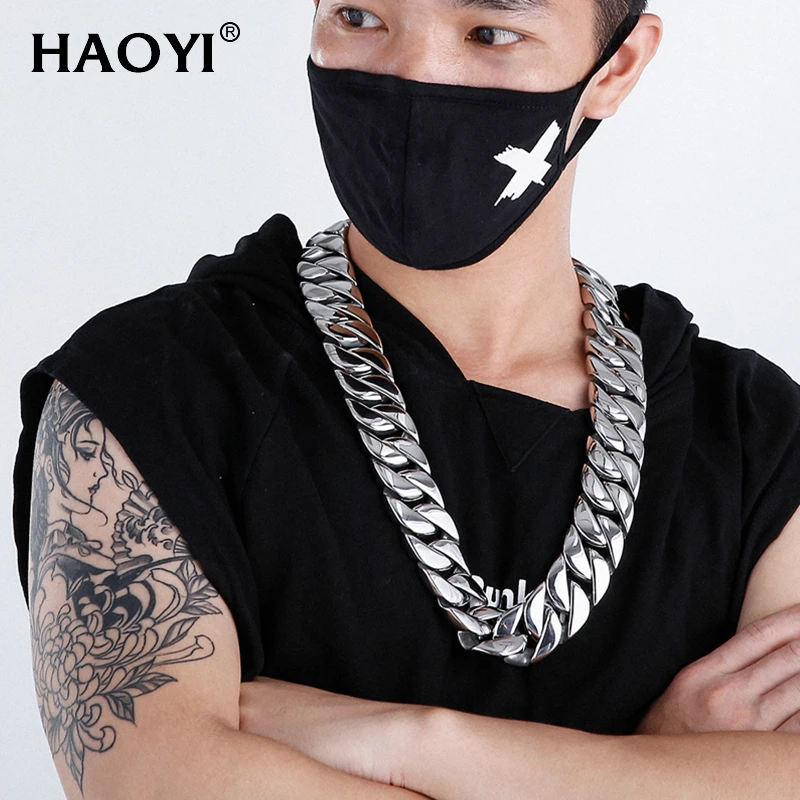 Collana A Catena A Strati In Acciaio Inossidabile Da 5 Mm Con Maglia - Foto 6