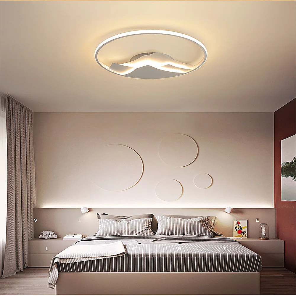 

Nordic modern Creative Ultra-thin ceiling light bedroom living room Indoor Lighting RC Dimmable led ceiling lamps AC 110V-220V