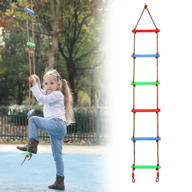 Kwade trouw Landgoed Doordeweekse dagen 6Ft Klimtouw Ladder Klimmen Touw Swing Set Boom Ladder Speelgoed Voor  Kinderen Klimmen Oefening|Speelgoed Schommel| - AliExpress