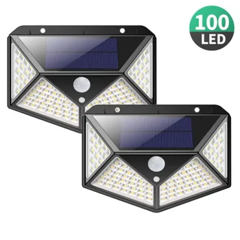 

100 LED Solar Light Outdoor Solar Lamp Powered Sunlight Waterproof PIR Motion Sensor Street Light for Garden Decoration