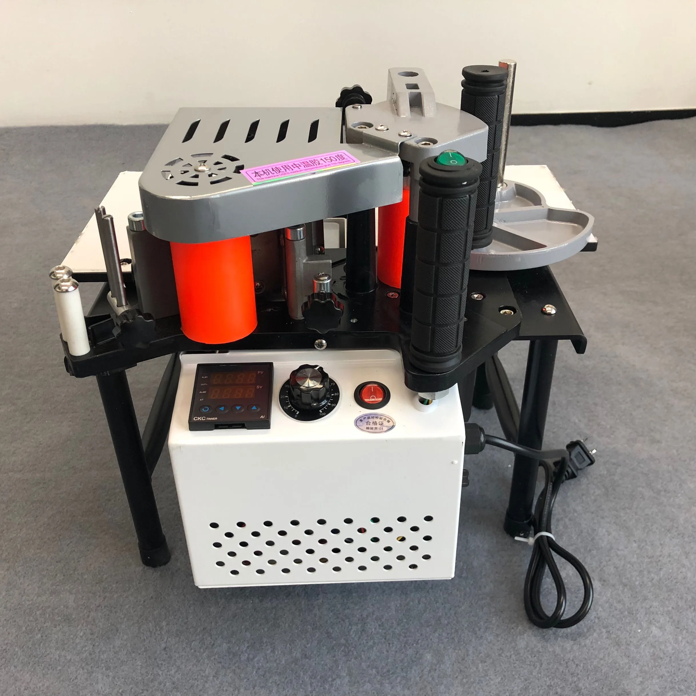 

Manual Edge Banding Machine Double Side Gluing Portable Edge Bander Woodworking Edge Banding Machine 220V 1200