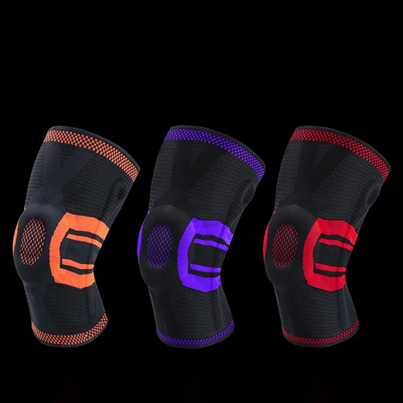 1pc Knee Pad Sleeve Breathable Knitted Compression Leg Warmer Patella Protector Outdoor Gym Fitness Sportswear Accessories