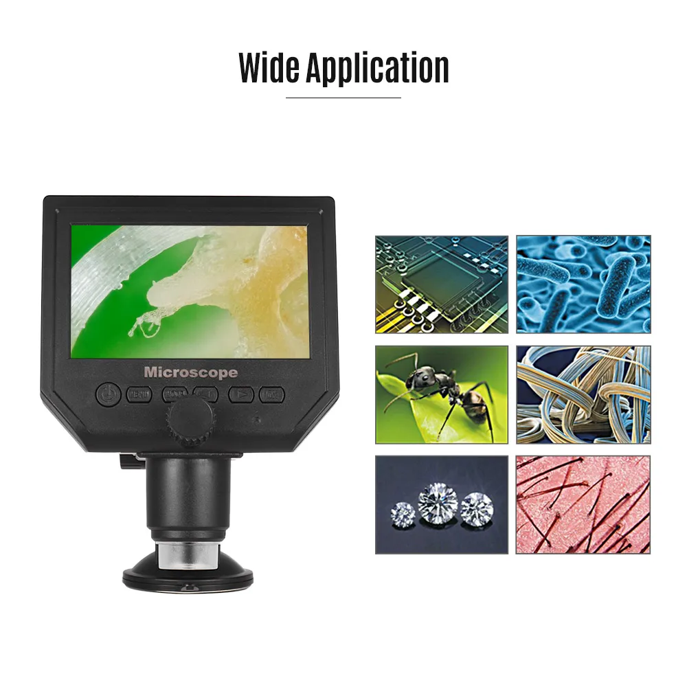 

Digital Wireless Microscope with 4.3 Inch LCD Screen 600X Digital Magnification HD 3.6MP 8 LED Adjustable Stand