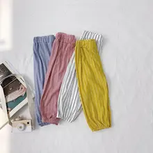 Противомоскитные штаны для мальчиков г., летняя одежда новые стильные штаны для малышей Тонкие штаны-фонарики в западном стиле повседневная детская одежда в Корейском стиле