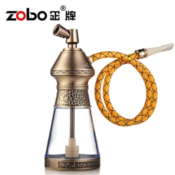 

Fashion Small Size Delicate Metal Glass Pipe Shisha Hookah Full Set Of Smoking Filters Cleanable Hookahs Pipes Narguile Smoking
