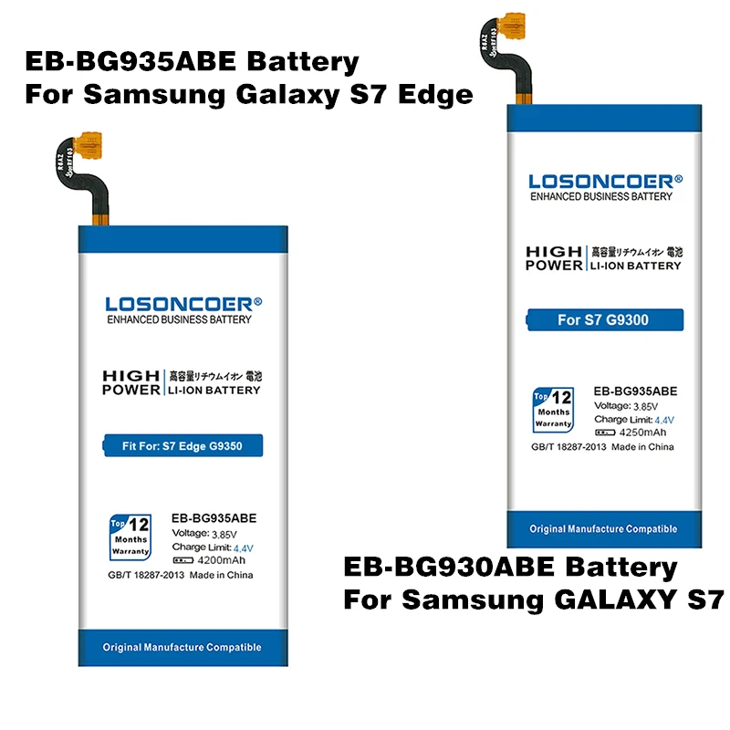 EB-BG935ABE для samsung Galaxy S7 край Батарея G935F G9350 G935 G935FD G935P G935T EB-BG930ABE для samsung S7 Батарея G9300 G930