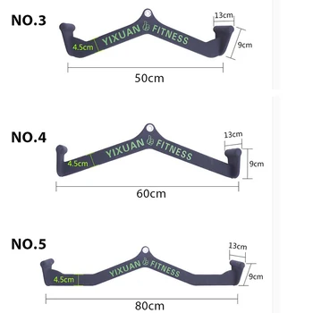 Home Gym Fitness Grips Lat Pull Down Grips Cable Handle V Bar T Bar Rowing Biceps Tricep Training Accessories 3