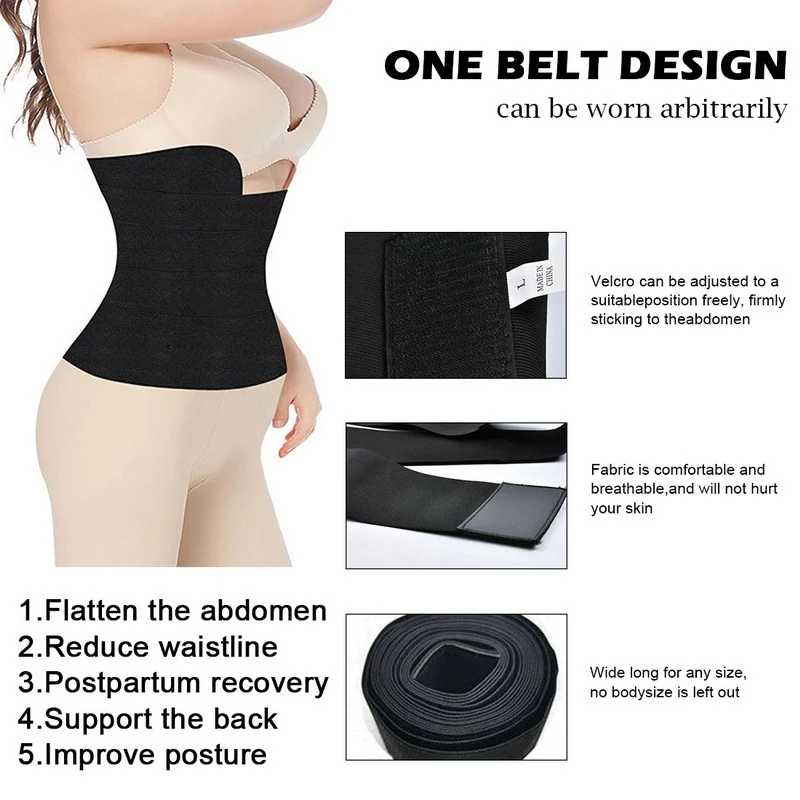 Bandage Wrap Waist Trainer Women Slimming Body Shaper Lose Weight Underwear Waist Trimmer Corset Tops Control Tummy Shaperwear spanx underwear