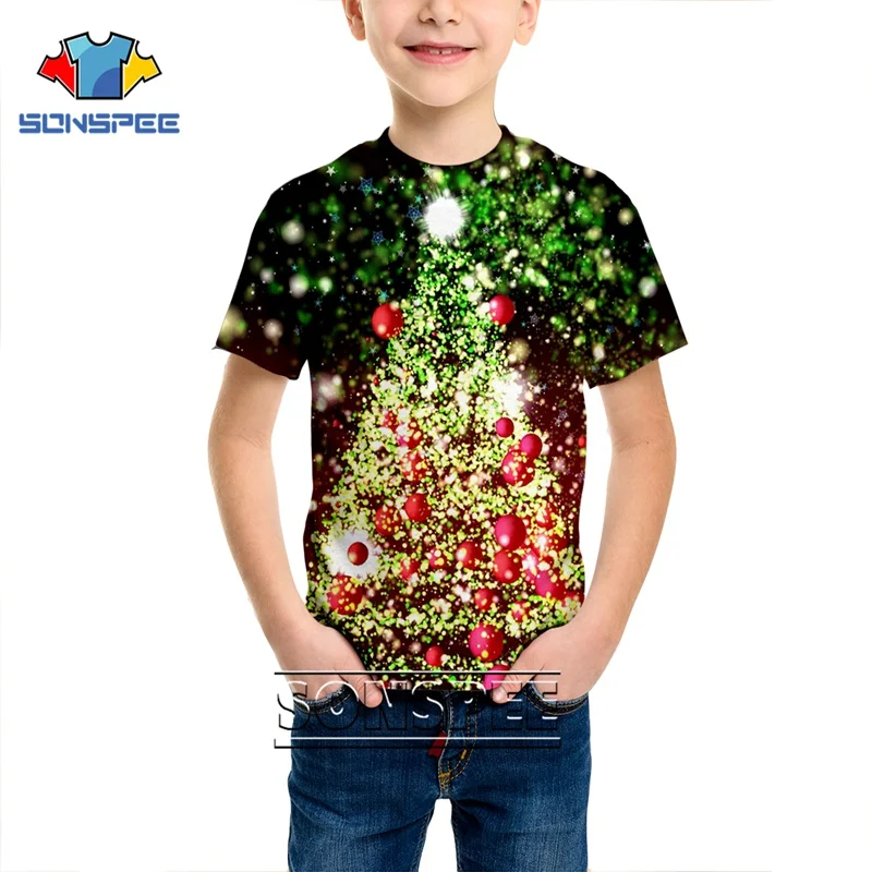 Fashion T-shirt 3D print Christmas Shirts Men Women Anime Child Streetwear Santa Claus T shirt Harajuku Kids Tshirt Xmas Clothes - Цвет: 04