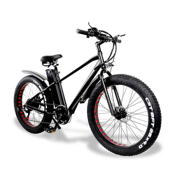 Bicicleta eléctrica de montaña de 750W, 48V, 15A, llanta ancha, para adultos, 26 pulgadas, 21 velocidades, marco de aluminio, freno de disco dual