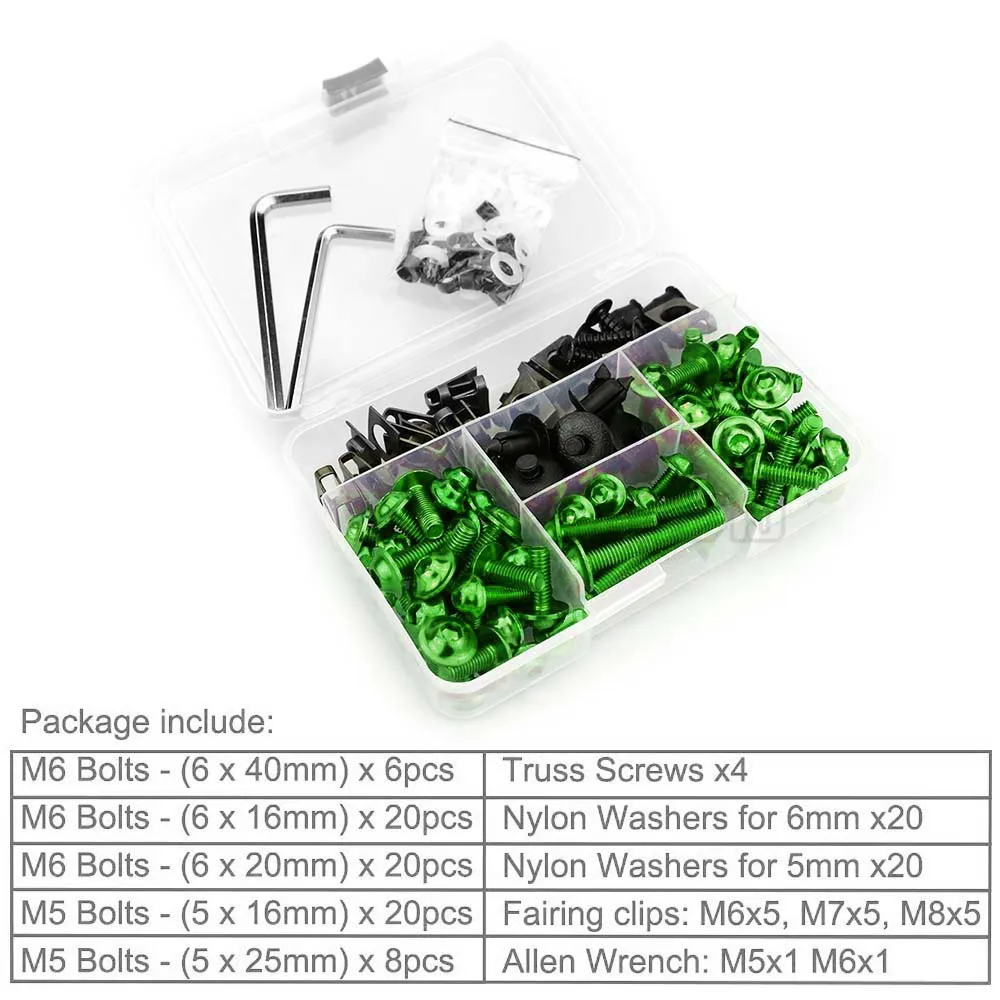 Комплект обтекаемых болтов для мотоциклов крепежный набор Kawasaki Z1000 Z250 Z400 Z650 Z800 Z900