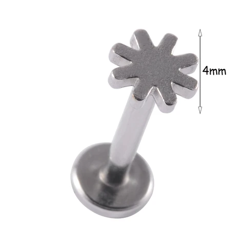 Stainless Steel Heart Ball Moon Labret Stud Lip Ring Earring Ear Studs Ear Cartilage Tragus Helix Lobe Piercing Body Jewelry
