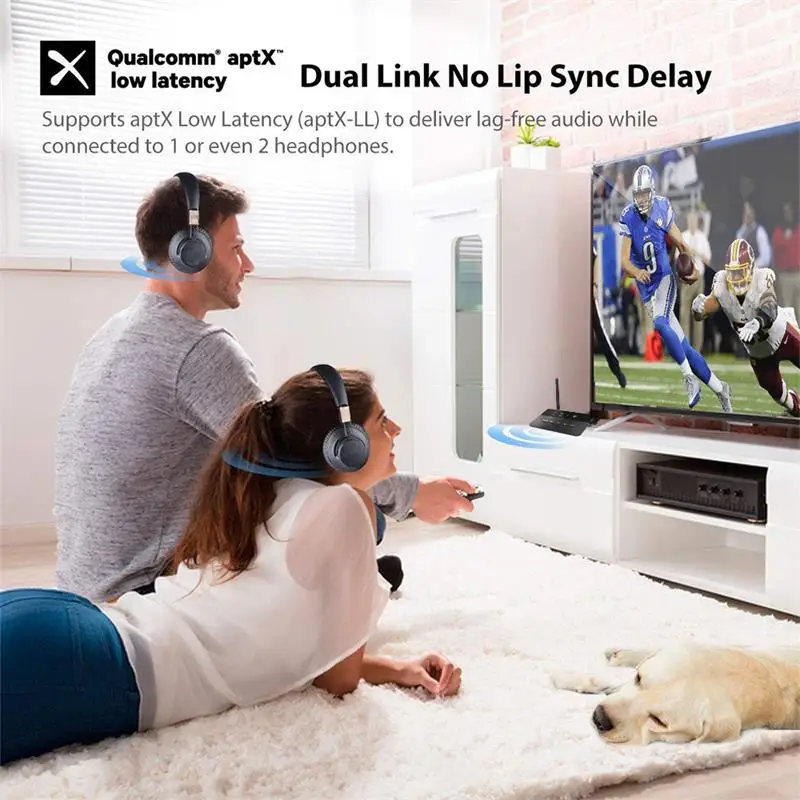 Bluetooth 5 0 Music Audio Adapter 2 In 1 Wireless Transmitter Receiver Adapter 3 5mm AUX Jack For TV PC Car Speaker Headphone