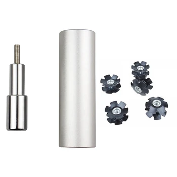 

Bike Bicycle Fork Installer Headset Driver Aluminum Alloy Tools and 5Pcs Star Nuts