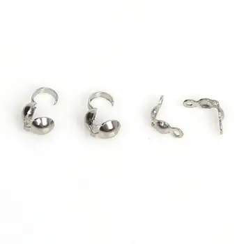 

50pcs Connector Clasp Fitting Ball Chain Calotte End Crimps Beads Bracelets Connector Clasp Components Diy For Jewelry Making