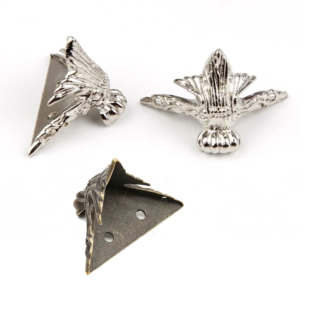 

4pcs Jewelry Antique Elephant Feet Leg Corner Guard Decorative Protection Feet Leg material Chest Gift Box Wood Case Decorative