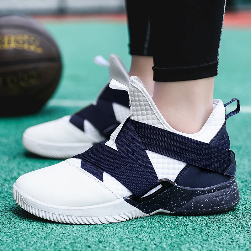 

Mens Basketball Shoes LBJ 12 XII Canvas Performance Sports Shoes Lace-Up High Quality Outdoor Running Breathable Sneakers Gym