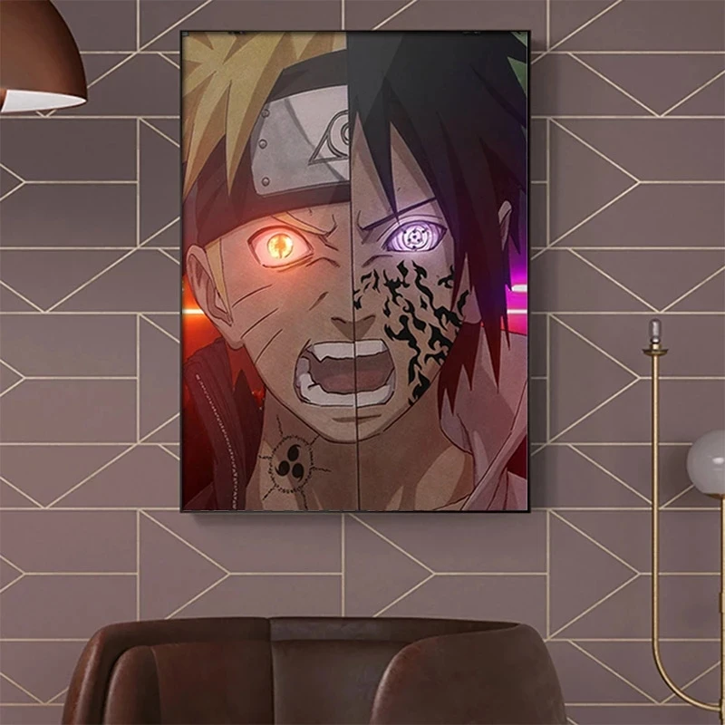 Anime Naruto Uchiha Sasuke Itachi home decor Wall Scroll Poster cosplay 2719 
