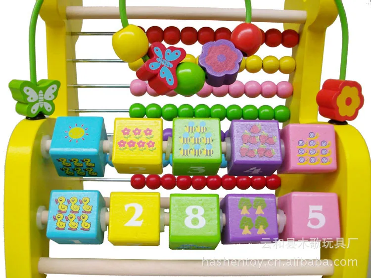

Educational Toy Children Infants Early Education Toy Multi-functional Deer Bead-stringing Toy Turning Plate Calculation Frame My