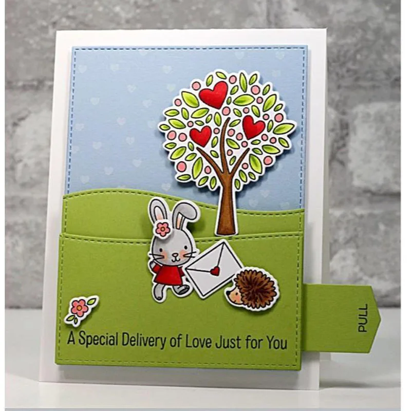 

Metal Cutting Dies Circle Strips Banner Lovely Rabbit Fox Animal DIY Scrapbooking Decoration Album Embossing Paper Cards 2020