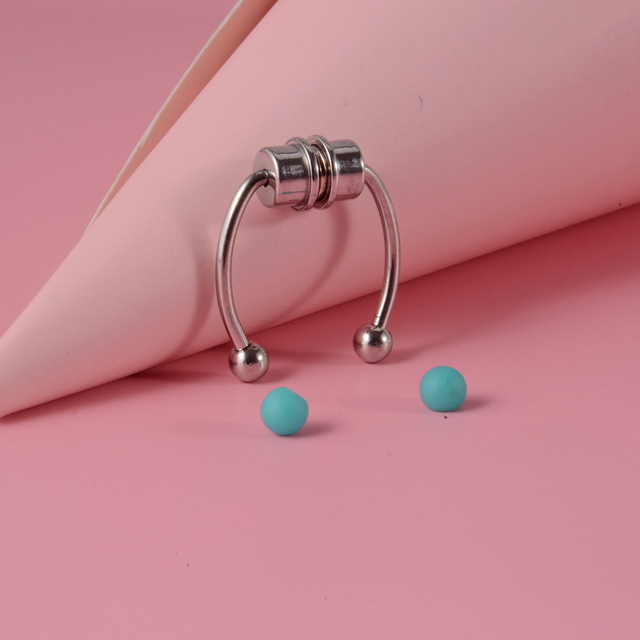 Piercing Nose Ring Non Pierced Magnet Septum Hoop Horseshoe Magnetic Nose Ring Ear Clip Piercing Jewelry
