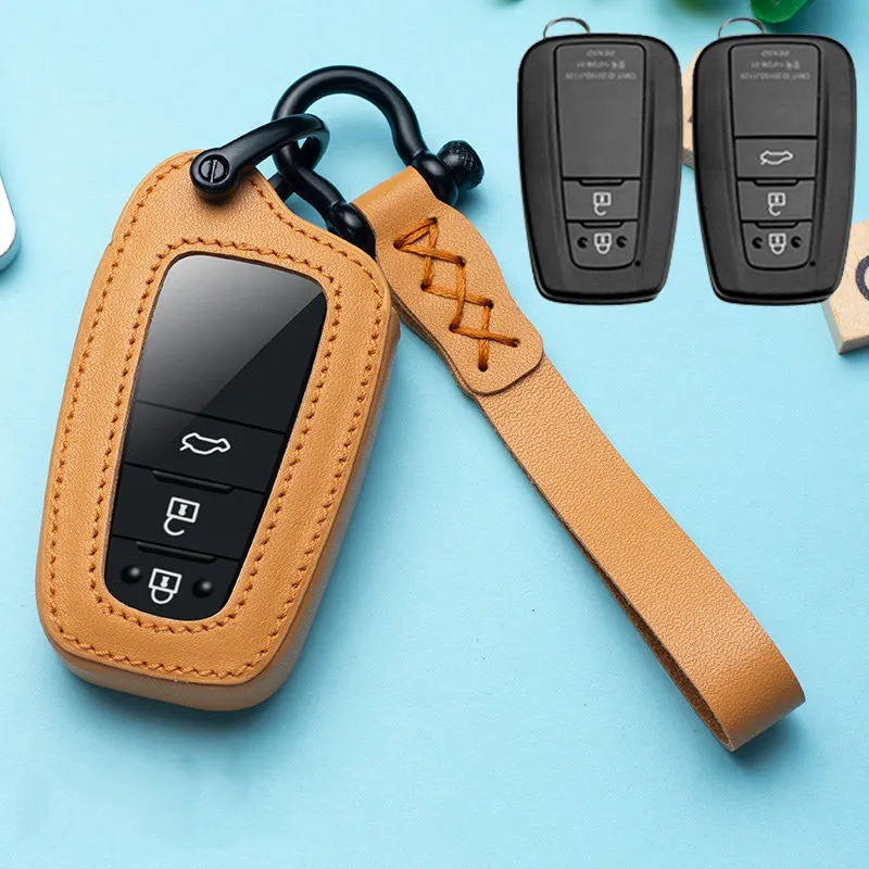 Leather 2020 Car Key Cover Case Keychain Covers Protect for Toyota